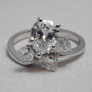 Anello in platino con diamanti 1.95ct