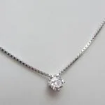 18 carati Oro bianco - Collana con pendente - 0.25 ct Diamante