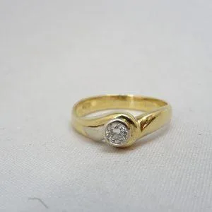 18 carati Oro giallo - Anello - 0.20 ct Diamante