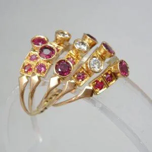 18 carati Oro rosa - Anello - 1.84 ct Rubini - Diamanti