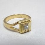 18 carati Oro - Anello - 0.10 ct Diamante