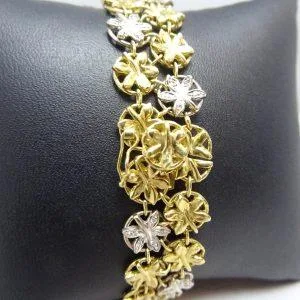 18 carati Oro bianco, Oro giallo - Bracciale Diamante