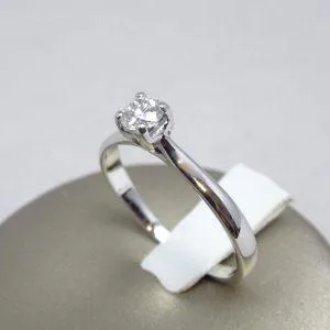 18 carati Oro bianco - Anello - 0.20 ct Diamante