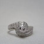Anello spirale di diamanti 0.37ct